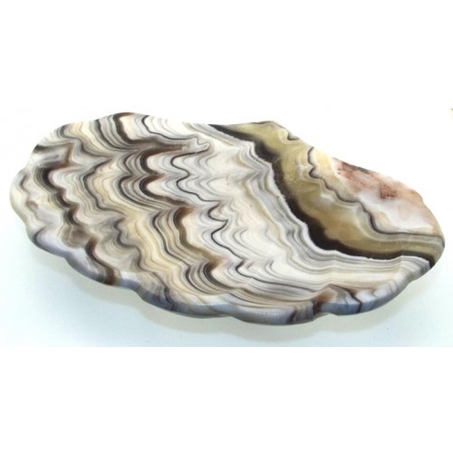 Mexican Onyx Scalloped Altar Dish 09